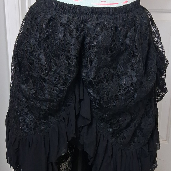 Spirit Black Lace Ruffle High-Low Skirt - Picture 2 of 9